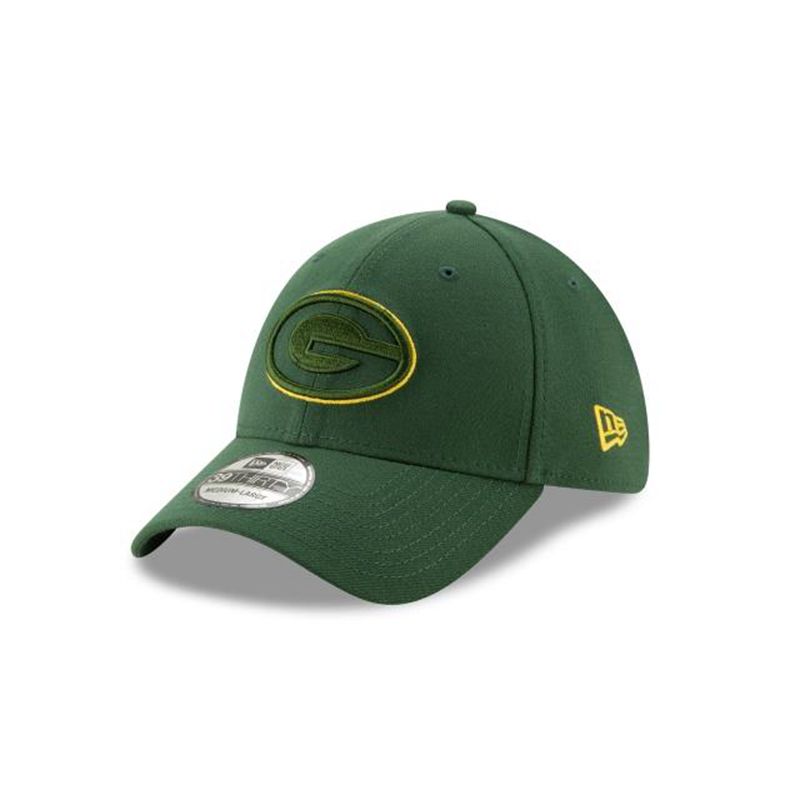 NFL Green Bay Packers Logo Elements 39Thirty Stretch Fit (GKQ6799) - Green New Era Caps